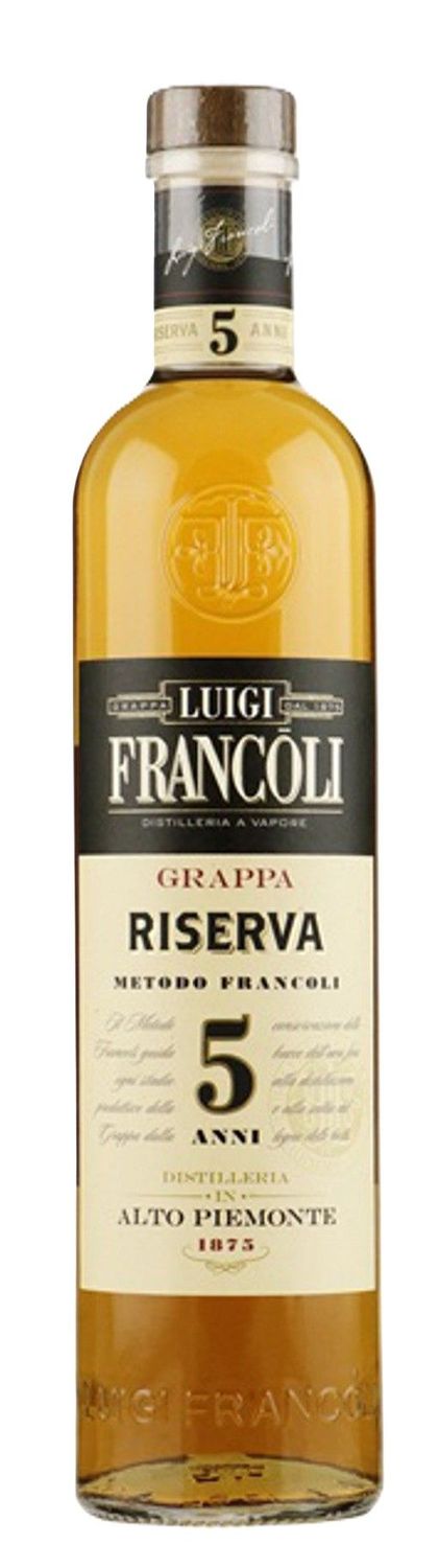 Luigi Francoli Grappa - Riserva 5 Anni - 41,5% Luigi Francoli Grappa - Riserva 5 Anni - 41,5%