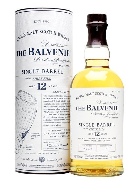 Balvenie Single barrel first fill 12 jaar Balvenie Single barrel first fill 12 jaar