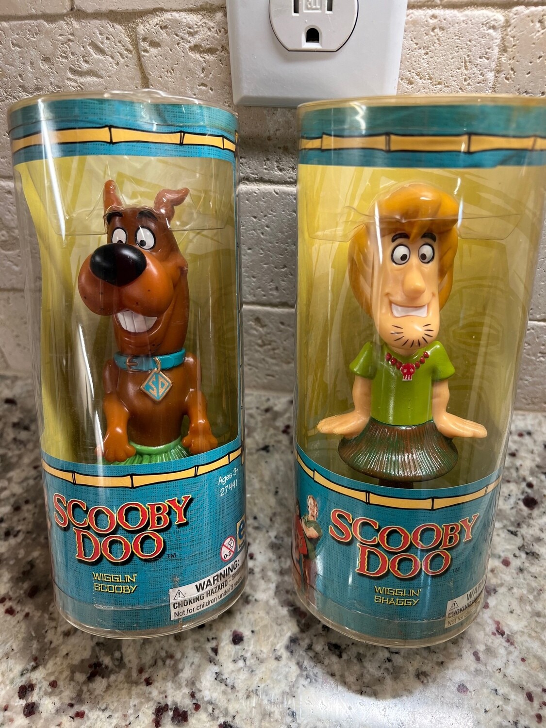 Collectors Scooby-Doo and Shaggy Bobbleheads signed by Scott Innes