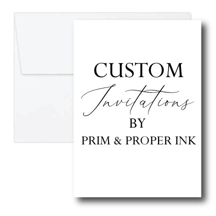 CUSTOM ONE SIDED FLAT MATTE INVITATIONS