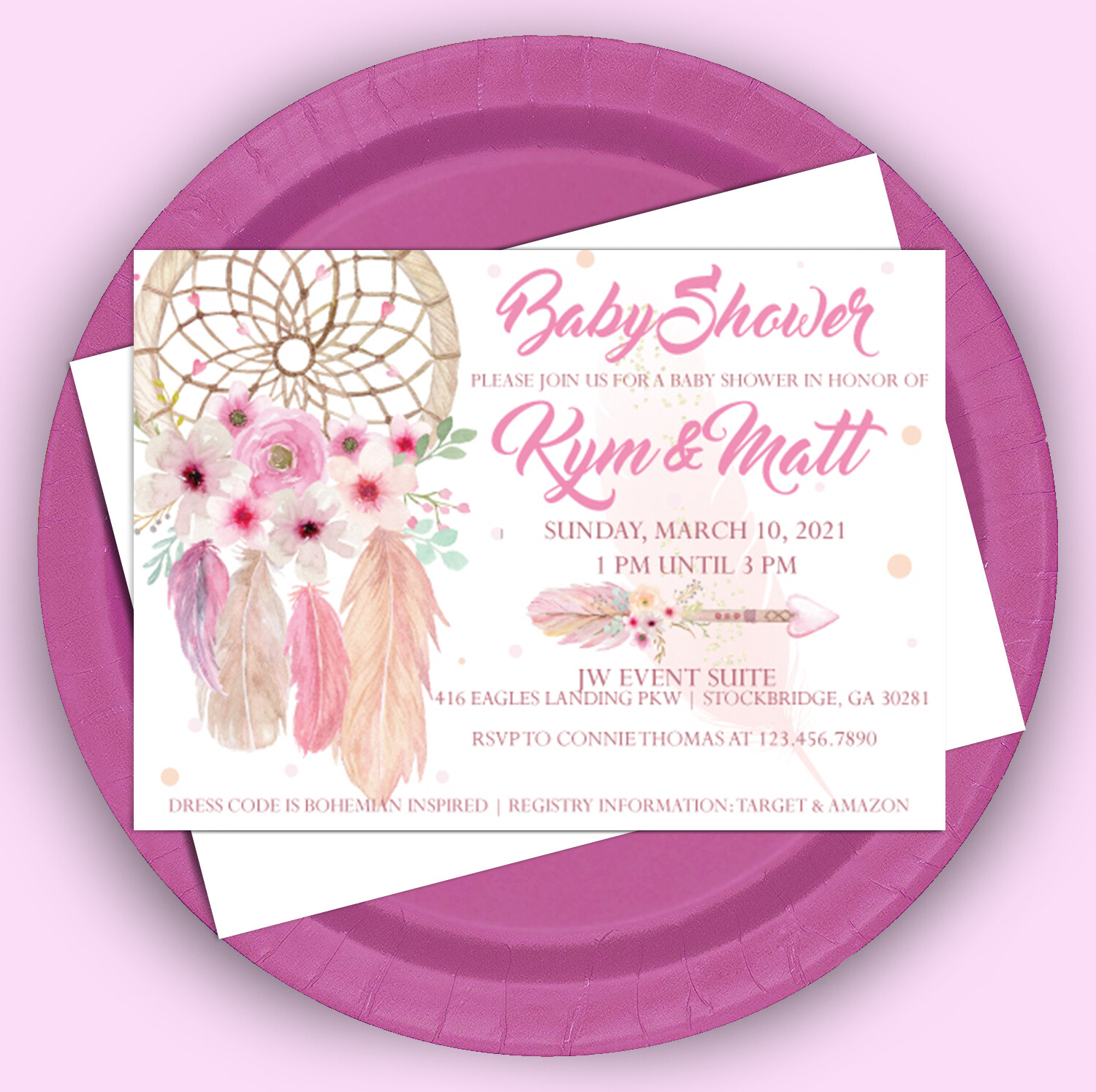 Dream Catcher Invitation