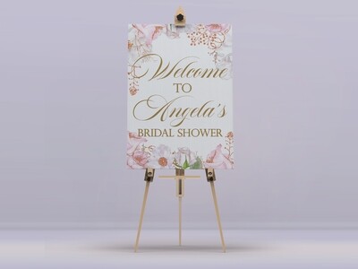 Rose Gold Welcome Sign