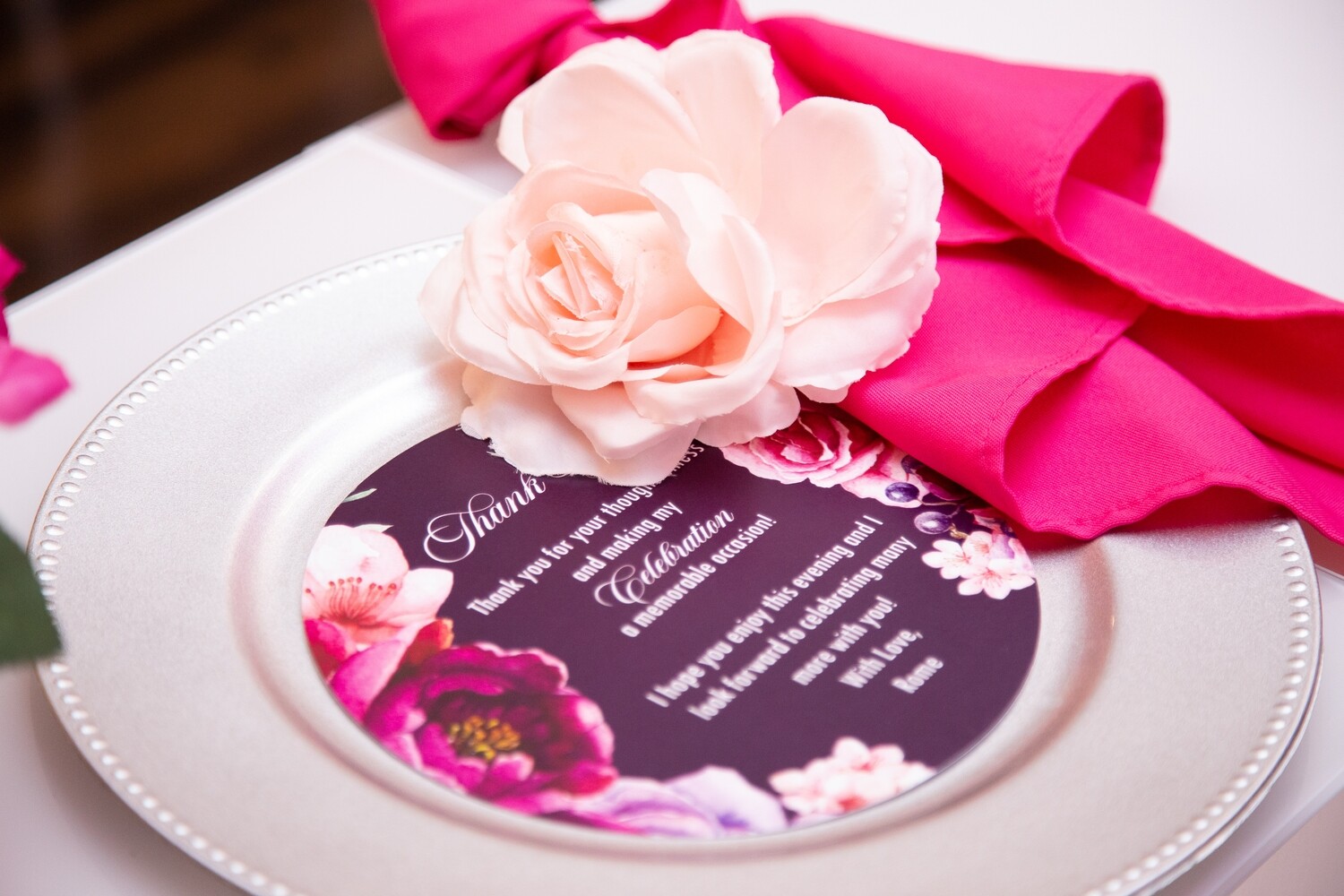 CUSTOM SHAPES: 7 1/2&quot; Circle Menu Cards, Thank You Cards