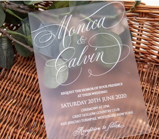 Frosted Acrylic Invitations