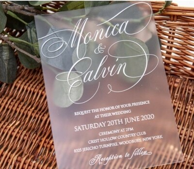 Frosted Acrylic Invitations