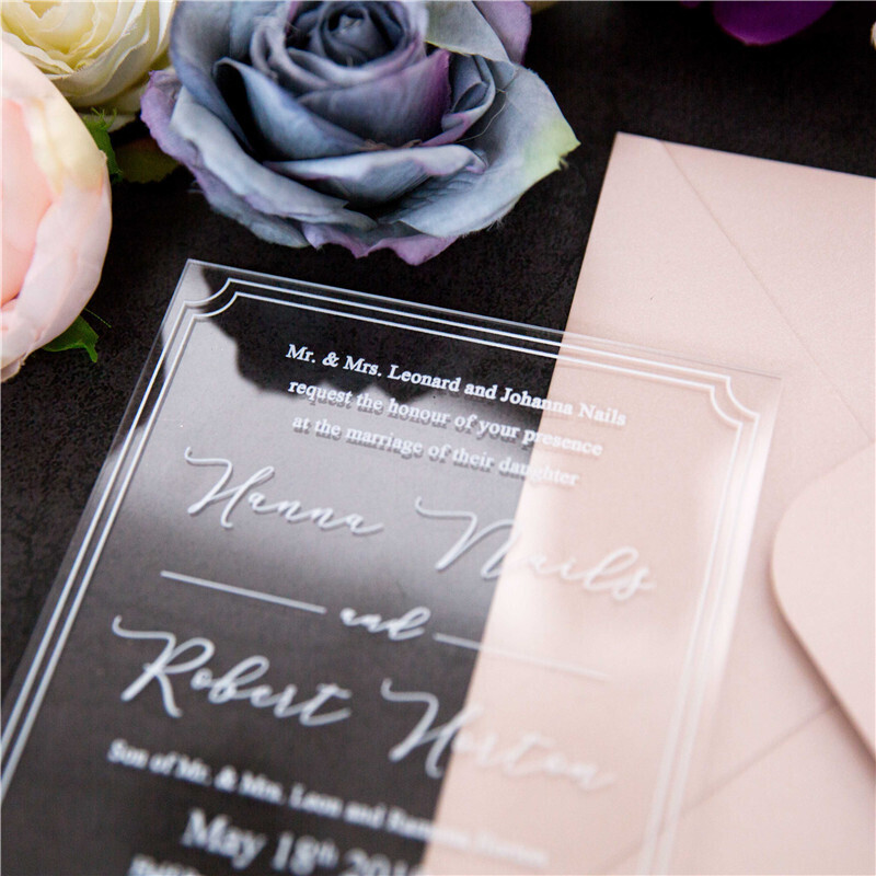 Clear Acrylic Invitations