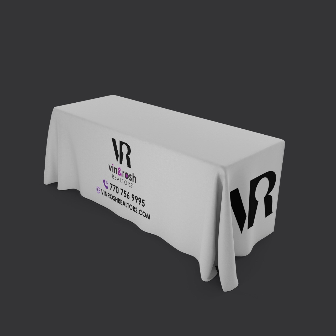 Custom Tablecloth - 4&#39; Table Throw