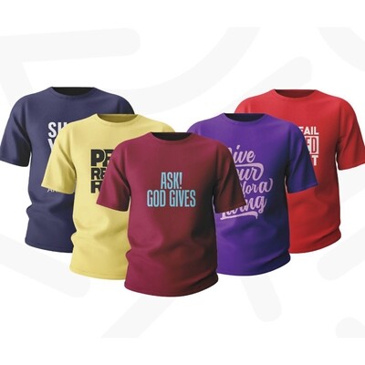 Text Only 5 Shirt Design Only Bundle