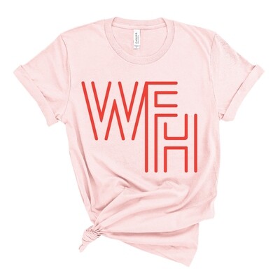 "Work From Home Crew" (WFH) Office Edition Tee in Light Pink
