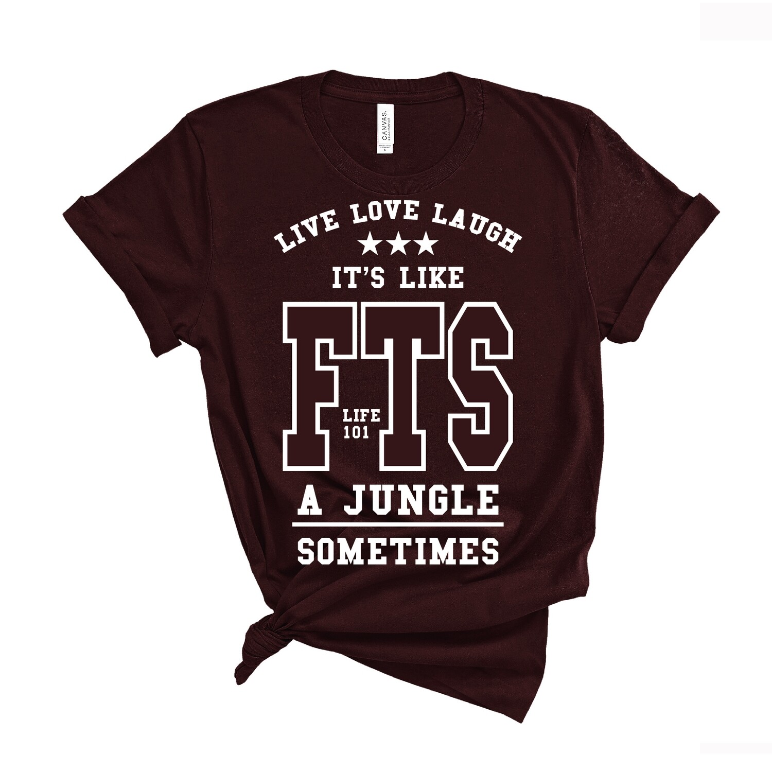 &quot;FTS (Forget This Stuff)&quot; Office Edition Tee in Ox Blood