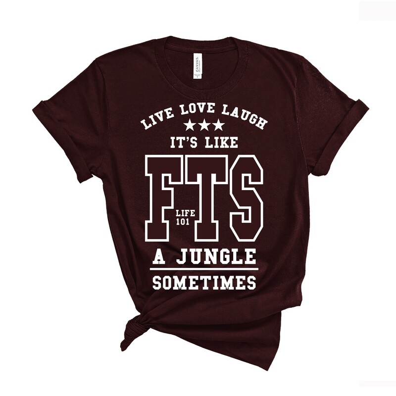 &quot;FTS (Forget This Stuff)&quot; Office Edition Tee in Ox Blood