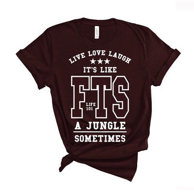 "FTS (Forget This Stuff)" Office Edition Tee in Ox Blood