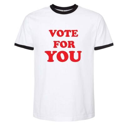 &quot;Vote For You&quot; Tee in Black &amp; White