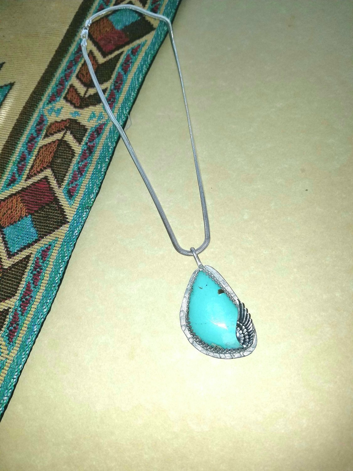 Necklace, Kingman Stone in Sterling Sliver