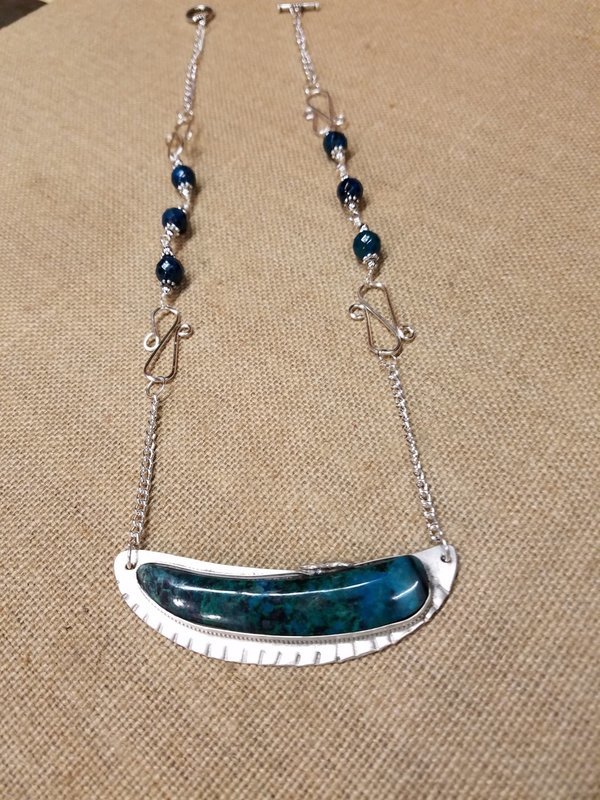 Necklace Chrysocolla Smile
