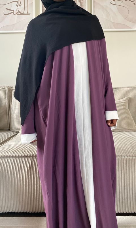 Abaya - bande blanche