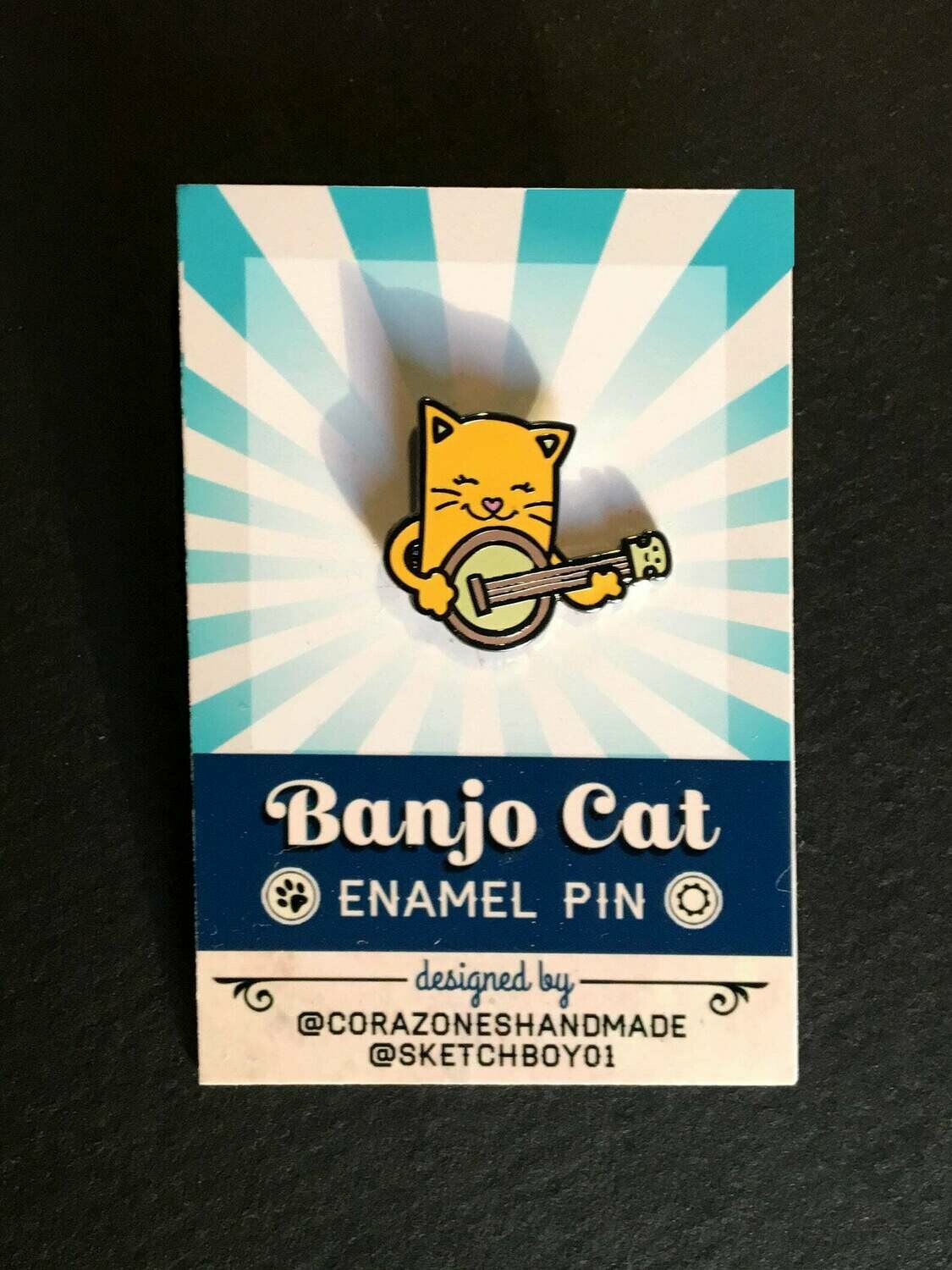 Banjo Cat Pin