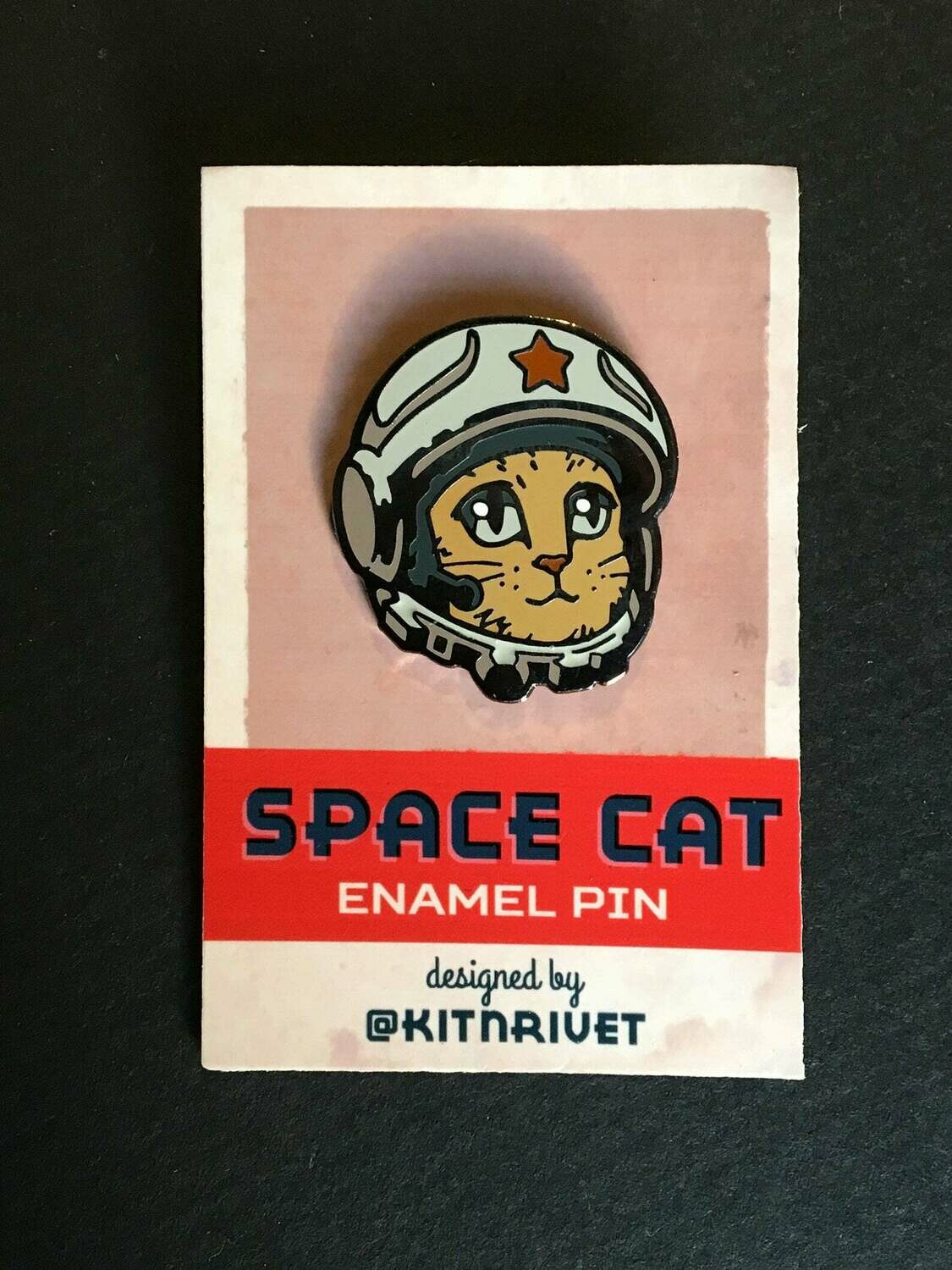 Cosmonaut Space Cat Pin