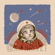 Cosmoanut Space Cat print