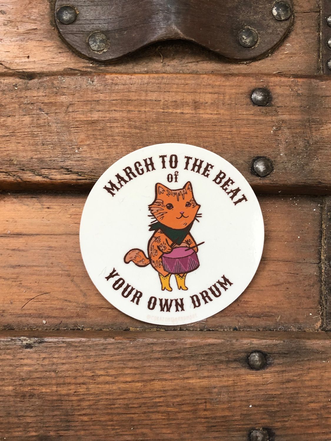 Cat with Drum sticker