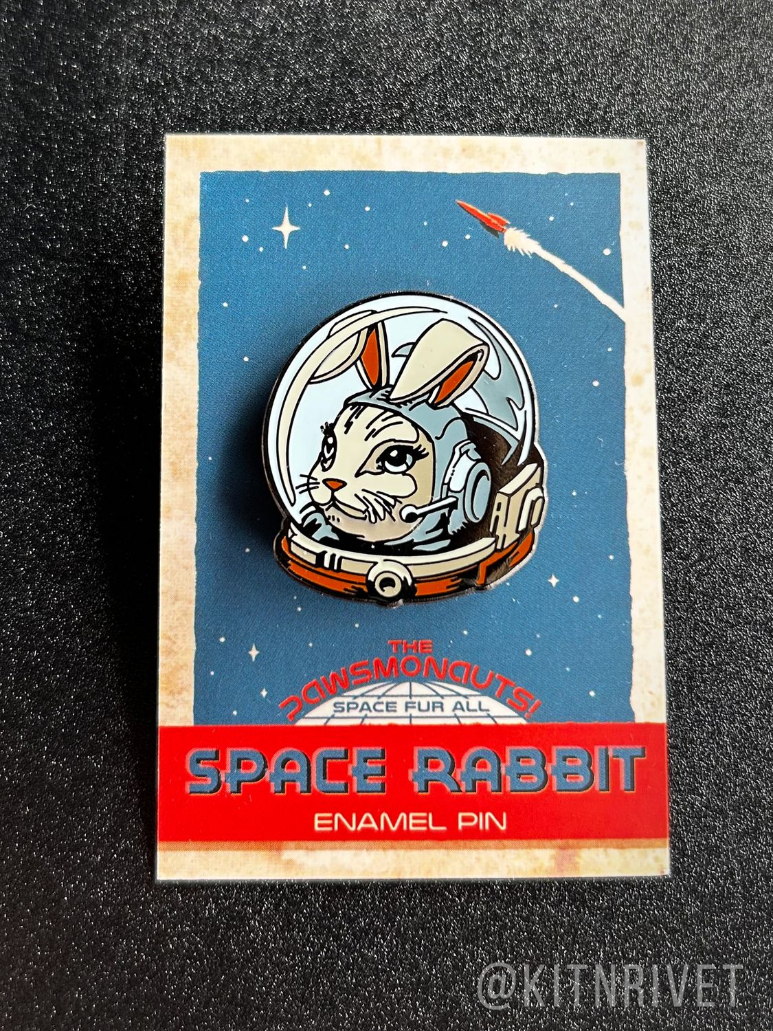 Cosmonaut Space Rabbit Pin