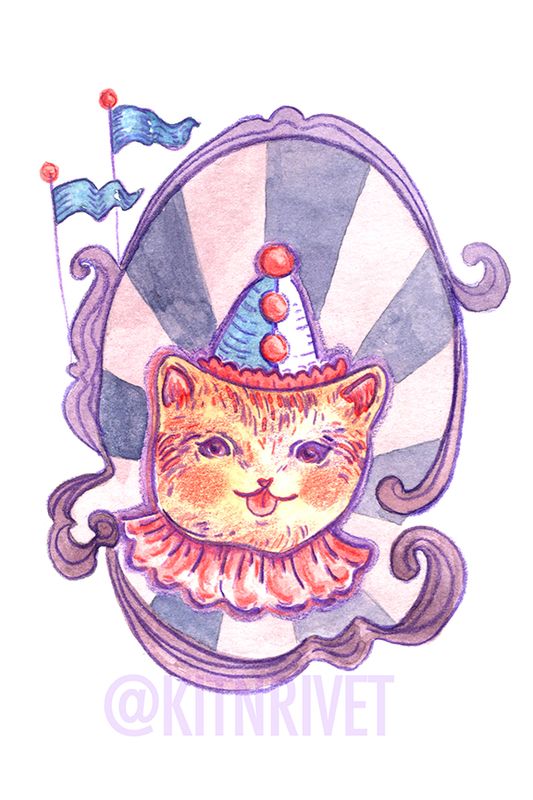 Clown Cat print