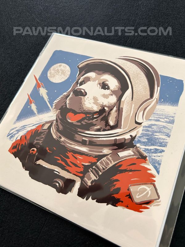 Cosmonaut Space Dog print