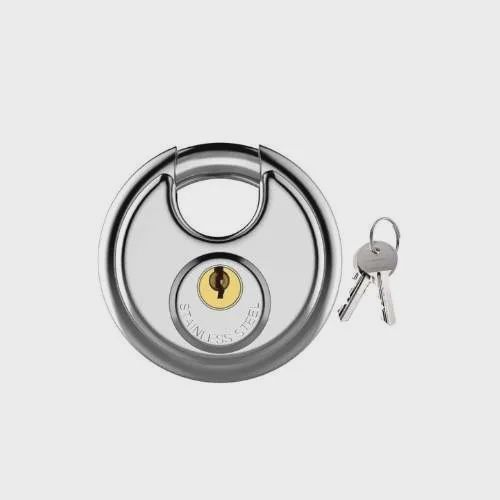 Stainless Steel Disc Padlock, 90mm