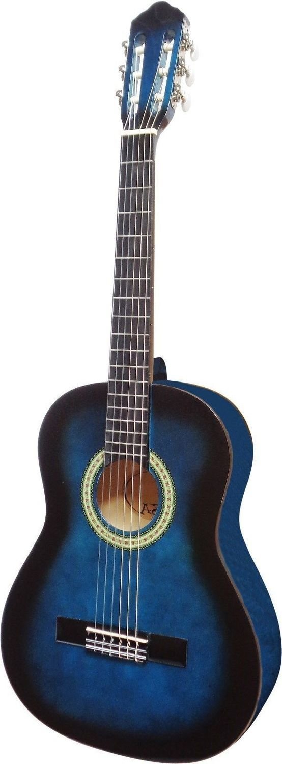 Ongemak Leuk vinden Buitenland MSA kinder/jeugd-gitaar klassiek 3/4, blauw, voor linkshandigen