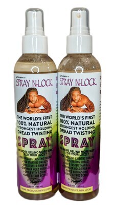 2 PACK OF SPRAY N-LOCK *world&#39;s strongest holding loc twisting product*