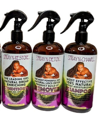 THE TRIO *natural shampoo, loc detox, &amp; conditioner*
