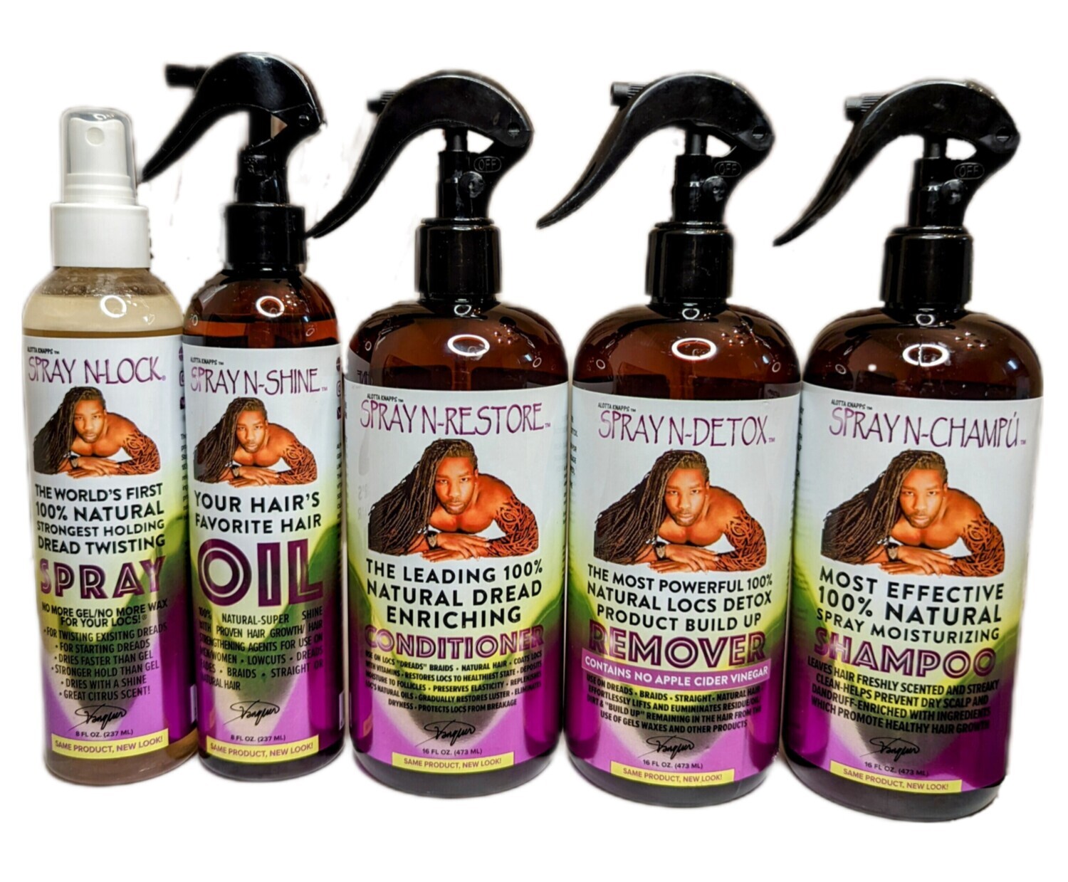 The Arsenal: *complete set of natural shampoo, conditioner, loc detox, loc twist spray &amp; hair oil*