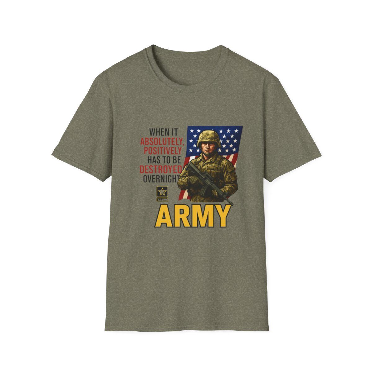 Unisex Army Tribute T-Shirt, Military Apparel, Veteran Gift, Casual Wear, Patriotic Clothing, Comfortable Tee
