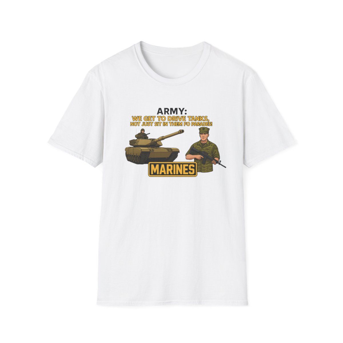 Patriotic Army T-Shirt: Military Humor Tee, Veteran Gift, Unisex Top, Casual Wear, Army Appreciation