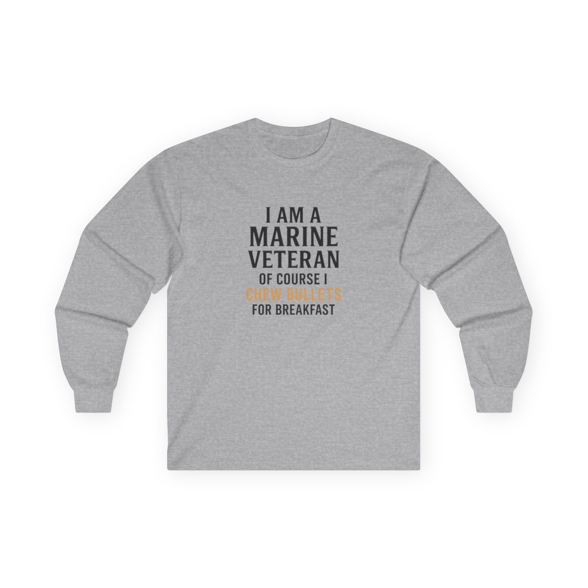 Marine Veteran Long Sleeve Tee, Unisex Shirt, Military Apparel, Gift for Veterans, Patriotic Fashion, Casual Wear