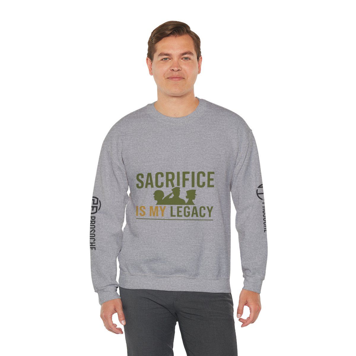 Unisex Heavy Blend™ Crewneck Sweatshirt with &#39;Sacrifice is My Legacy&#39; Design, Cozy Gift for Veterans, Comfy Casual Wear, Inspirational [...]