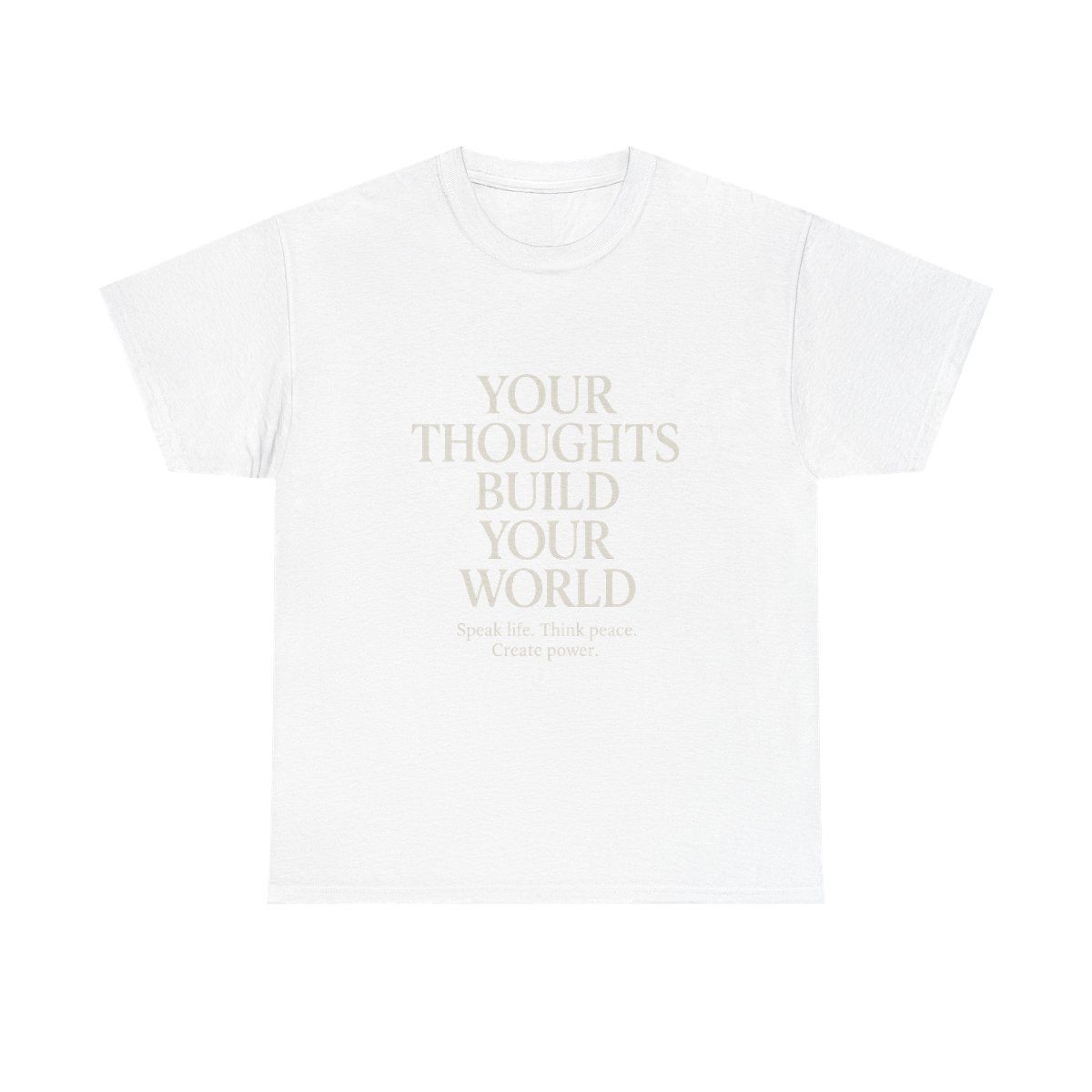 Inspirational Unisex Tee: &#39;Your Thoughts Build Your World&#39; | Casual Wear, Gift for Dreamers, Motivational Apparel, Self-Care Statement [...]
