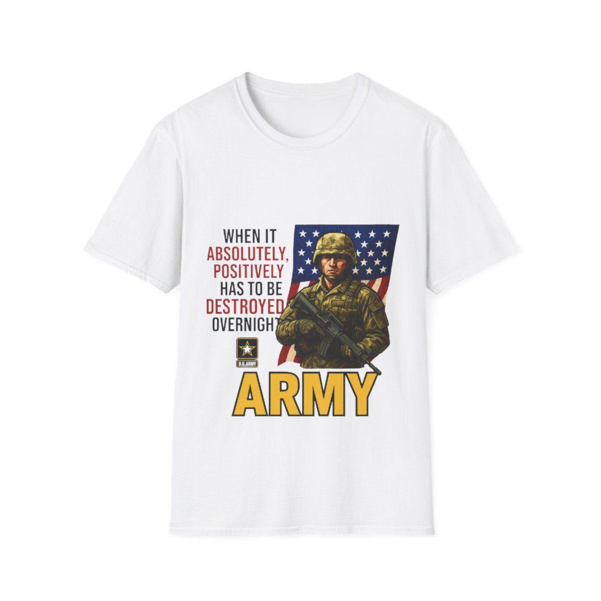 Unisex Army Tribute T-Shirt, Military Apparel, Veteran Gift, Casual Wear, Patriotic Clothing, Comfortable Tee