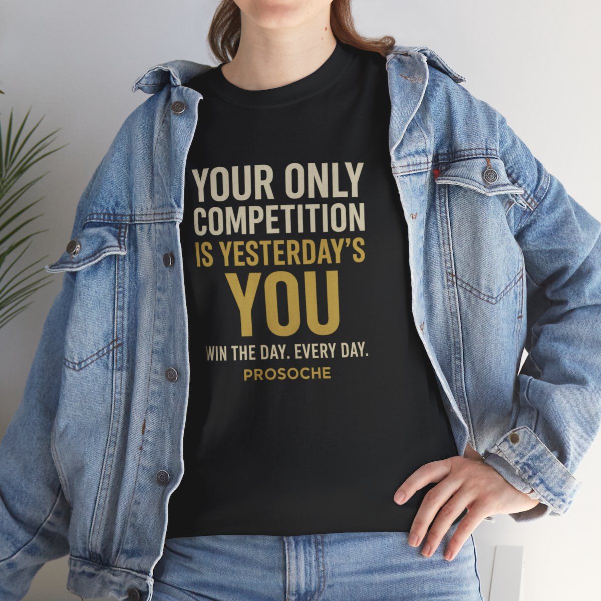 Motivational Unisex Tee – Win the Day Everyday, Positive Affirmation Shirt, Mindset Apparel, Inspirational Gift, Self-Improvement Clothing