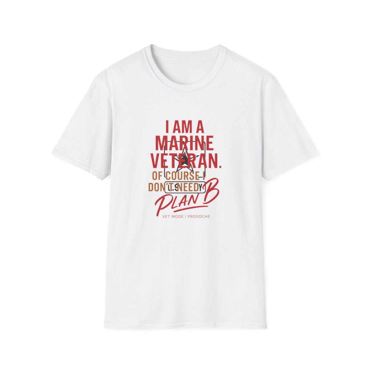 Marine Veteran T-Shirt, Unisex Softstyle Tee, Veteran Apparel, Military Pride Shirt, Gift for Veterans, Patriotic Tee