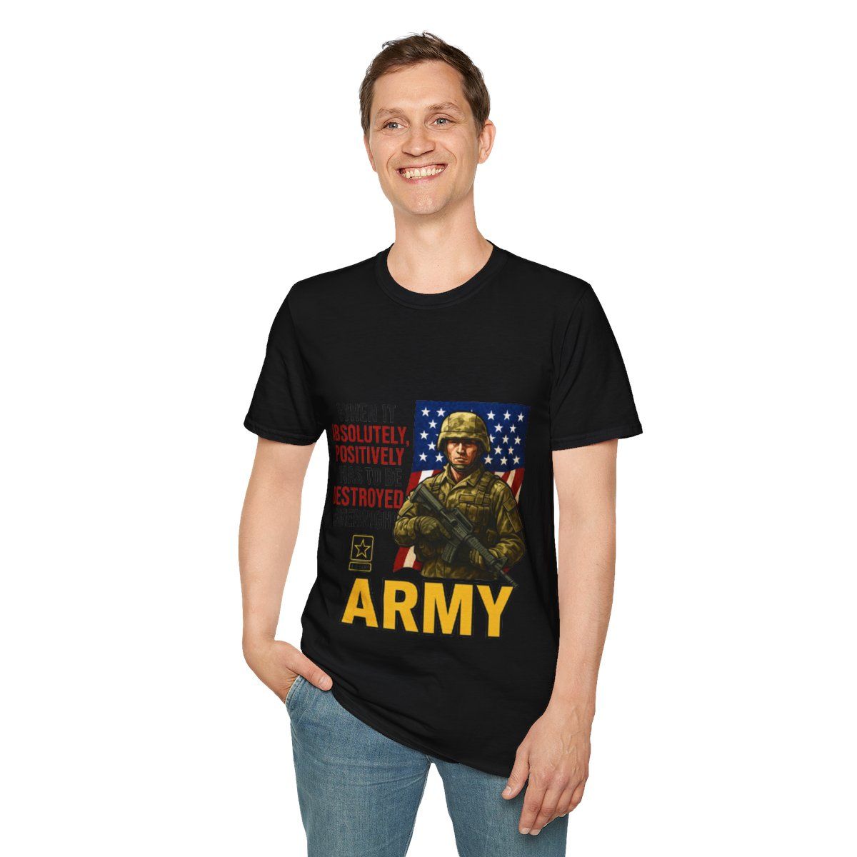 Unisex Army Tribute T-Shirt, Military Apparel, Veteran Gift, Casual Wear, Patriotic Clothing, Comfortable Tee