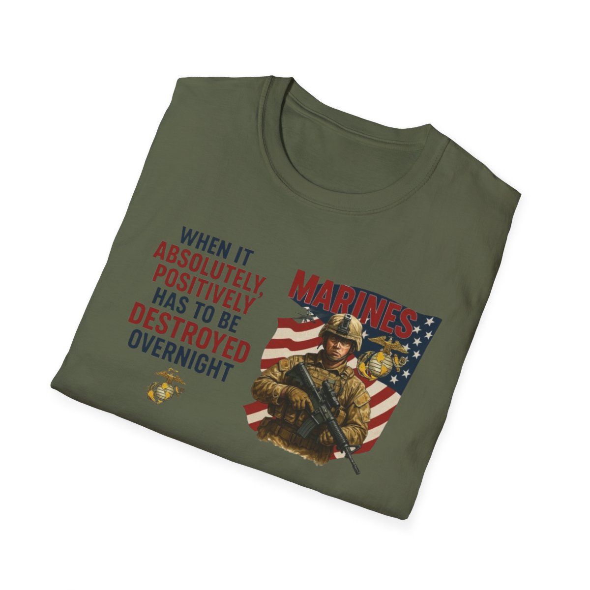Patriotic Unisex T-Shirt, Veteran Gift, Marine Corps Tee, 4th of July Outfit, Military Tribute Shirt, Inspirational T-Shirt