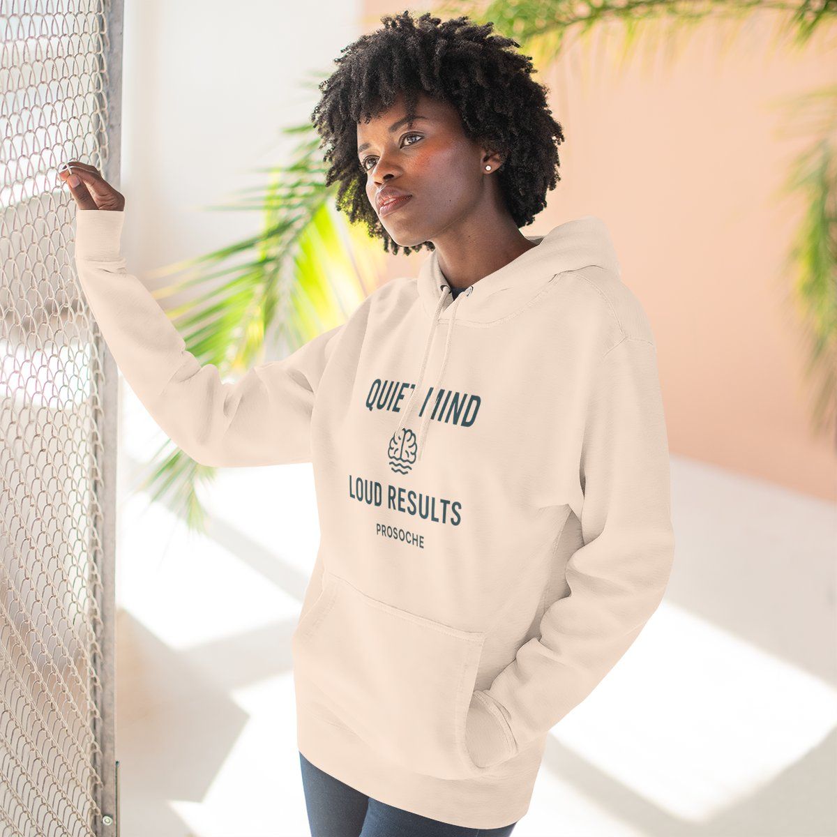 Quiet Mind Loud Results Hoodie, Motivational Sweatshirt, Unisex Fleece Hoodie, Cozy Casual Wear, Perfect Gift for Everyday Inspiration