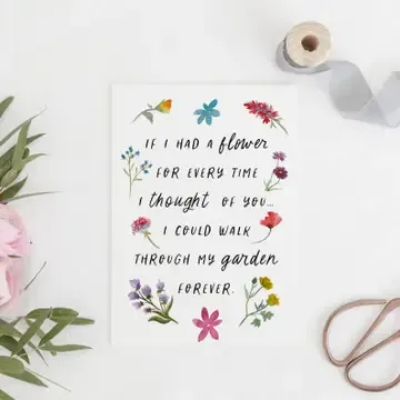 Alfred Lord Tennyson - If I Had A Flower Literary Card