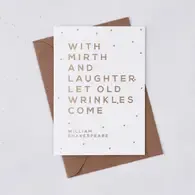 With Mirth and Laughter Greeting Card