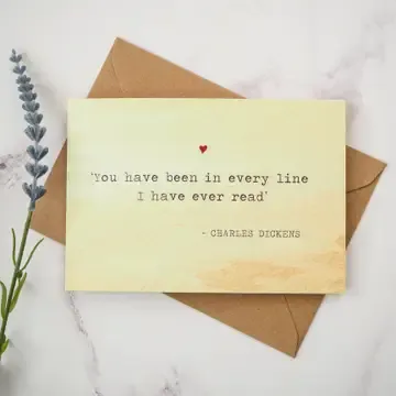 Literature Lovers Card Charles Dickens Quote
