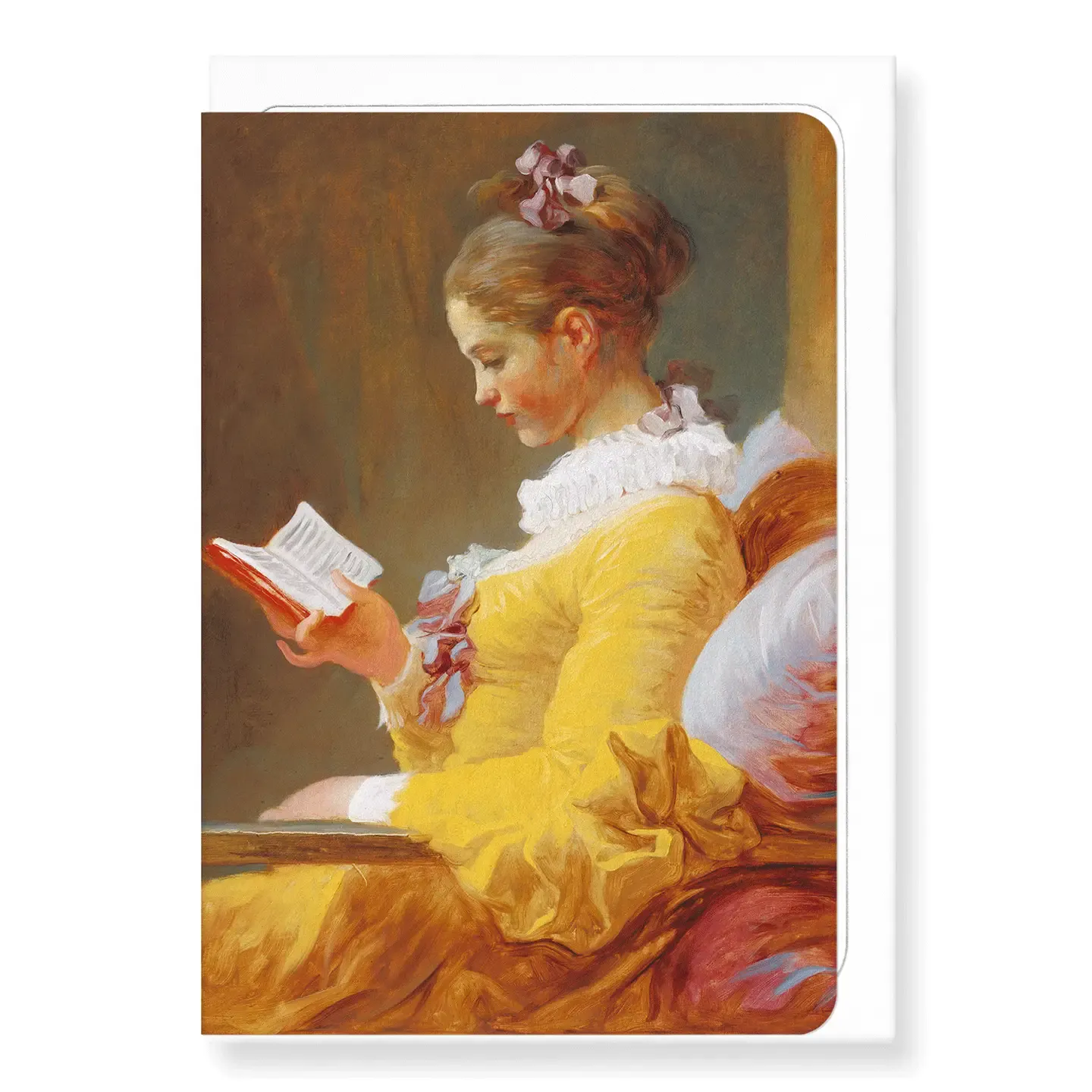 Young Girl Reading C.1769: Greeting Card