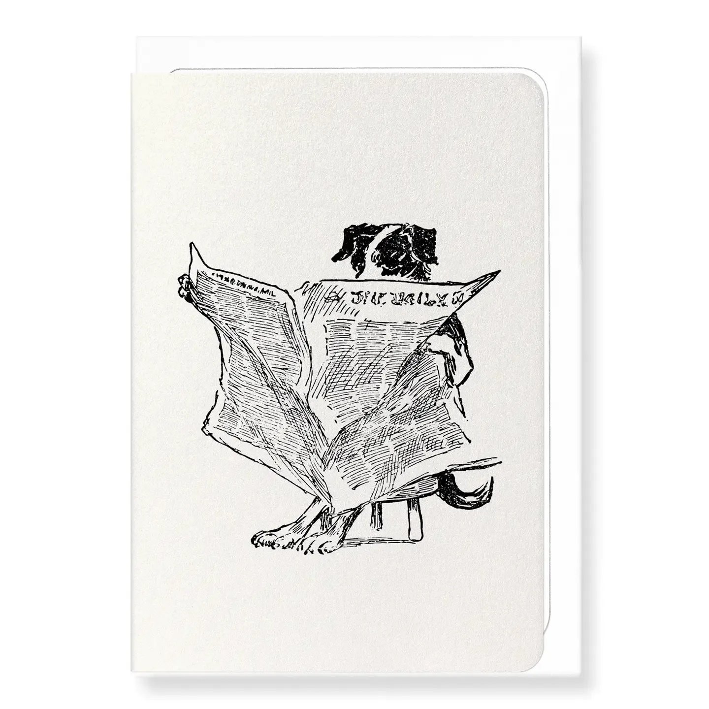 Mother Hubbard's Dog Reading (1918): Greeting Card