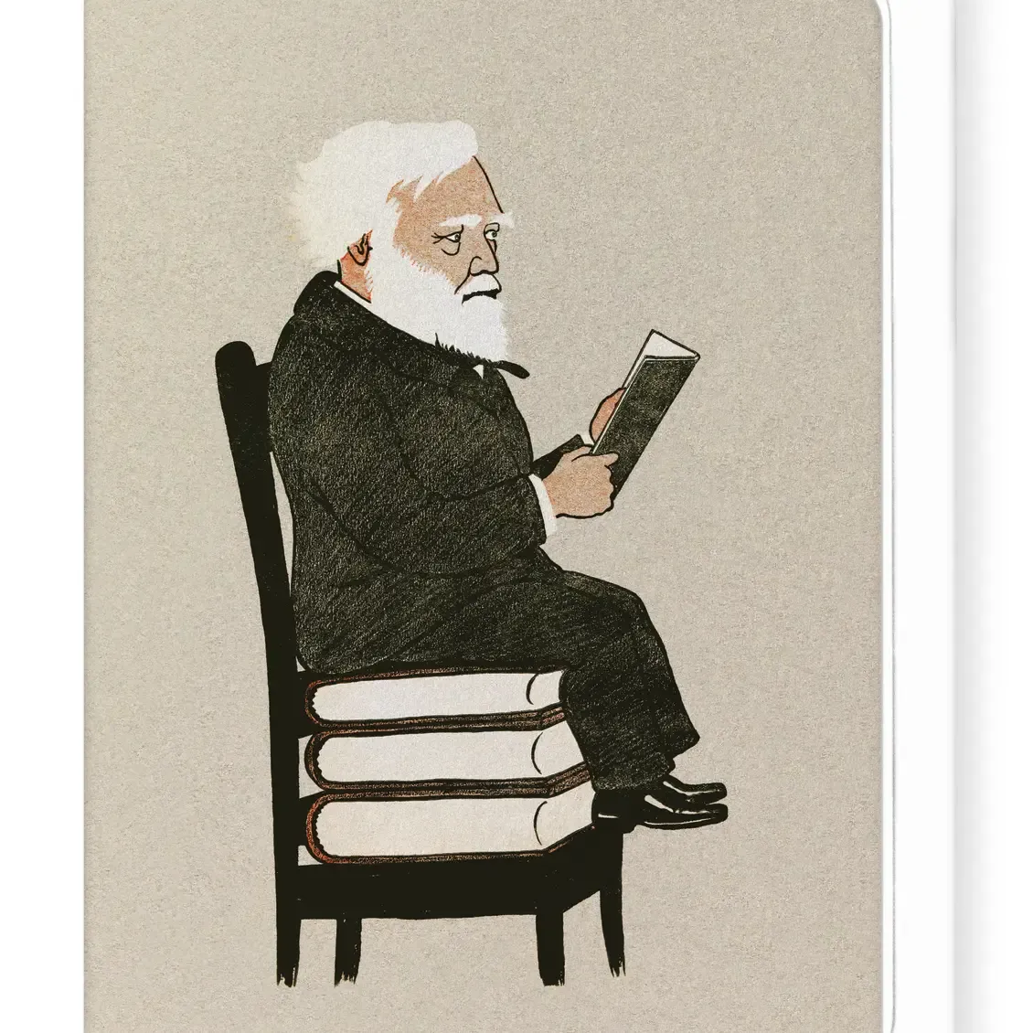 Andrew Carnegie Reading (1902): Painting Greeting Card