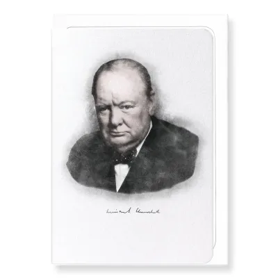 Portrait of Churchill: Greeting Card
